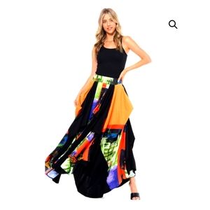 Orange Dangling Damsel Maxie Skirt size M